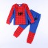 Niños algodón pijamas casa de manga larga para caes ropa spiderman set de dos piezas