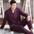 De punto alto De punto hombre algodón batas sets Ocio Manga larga lounge pijamas hombre para primavera