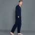 Pure color hombre Manga larga algodón pijamas hombre para primavera y para caes