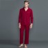 Pure color hombre Manga larga algodón pijamas hombre para primavera y para caes