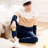 hombre invierno pijamas pijamas de algodón de manga larga suaveest