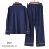 Nuevo Couple Embroidery algodón pjs cómodo Manga larga Turn-collar ropa de dormir para primavera