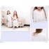 algodón blanco mujer pijamas, niñas ropa de dormir casual pijamas