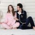 invierno franela Bata de noche Conjunto de pijamas engrosadas casa pijamas