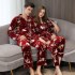 Pijamas sueltas de los amantes de manga larga en para caes y invierno