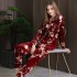 Pijamas sueltas de los amantes de manga larga en para caes y invierno