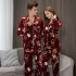 Pijamas sueltas de los amantes de manga larga en para caes y invierno