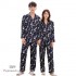 Manga larga barata pareja pjs seda de hielo pijamas femeninas, cómodo seda pijamas para hombre puede usar al aire libre