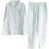 mujer 'Manga larga algodón gasa pijamas