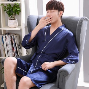 seda de hielo hombres pijamas y robe sets slim casual pijamas para hombre