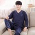 Pijamas de color puro satinado para hombre cómodo Lujo batas hombre