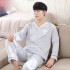 Pijamas de color puro satinado para hombre cómodo Lujo batas hombre
