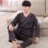 Pijamas de color puro satinado para hombre cómodo Lujo batas hombre