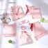 Nuevo pijama de siete piezas para mujer, largo, de imitación, modal, con bordado de letras simples, traje de servicio a domicilio