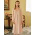 Algodón blanco largo Ropa de dormir sexy Vestido de casa Princesa Vintage Camisón Ropa de dormir Señoras Camisón