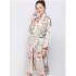 Nuevo Thin Ice Silk Milan Bata de impresión Fresh and Sweet Night Gown Womens Long Spring Summer Home Dress