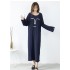 Vestido de noche estampado para mujeres Vestido de noche de algodón dulce Pijama de maternidad de manga larga