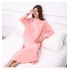 Vestido de noche estampado para mujeres Vestido de noche de algodón dulce Pijama de maternidad de manga larga