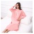 Vestido de noche estampado para mujeres Vestido de noche de algodón dulce Pijama de maternidad de manga larga