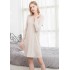 Pijamas de encaje de seda de punto de manga larga para mujeres Vestido de noche Primavera Verano Camisón de tamaño grande