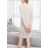 Pijamas de encaje de seda de punto de manga larga para mujeres Vestido de noche Primavera Verano Camisón de tamaño grande