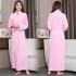 Mujeres Bata larga gruesa Bolsillos Camisón Camisón Sweet Lady Kimono Bata de baño Vestido de noche largo hasta el tobillo 