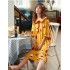 Pijama con estampado de dibujos animados femeninos Algodón Camisón delgado de verano Manga corta Camisón lindo coreano Ropa de dormir para mujeres