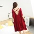 Camisón de mujer Camisón sin espalda sexy de verano Modal Algodón Tallas grandes Pijamas largos de manga corta Ropa para el hogar