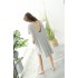 Camisón de mujer Camisón sin espalda sexy de verano Modal Algodón Tallas grandes Pijamas largos de manga corta Ropa para el hogar