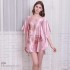 tallas grandes simulado seda sexy batas para senoras manga corta mujer seday ropa de dormir en verano