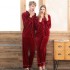 Terciopelo pareja pijamas, mujer Rojo boda novias casa sets para caes y invierno