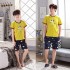 Manga corta algodón padre e hijo pijamas para verano