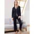 Manga larga algodón pijama para senoras cardigan Classic set pjs para primavera