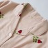 Pijamas de algodón puro de talla grande para mujer de manga larga Impresióned algodón pijamas más suaves