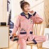 Tallas grandes de franela pijamas engrosadas casa furnishing, mujer 'adorable invierno velvet pijamas