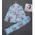 Nuevo cómodo algodón pijamas senoras Manga largaImpresióned baratos pjs para primavera