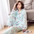 Nuevo cómodo algodón pijamas senoras Manga largaImpresióned baratos pjs para primavera