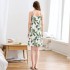 verano algodón pijamas sexy sling pijamas algodón, Encantador para senorass plant Impresión nightVestido