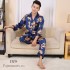 Nuevo Simulado seda hombre Manga larga Lacing pijamas para primavera hombres cómodo set pjs con Dragon Impresióning