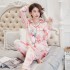 Nuevo Satin seda mujer 'pijamas Lindo Impresióned set pjs para senoras