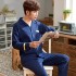 Pijamas para hombre de talla grande en ropa de dormir de dos piezas de primavera y otoño
