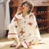 pijamas para mujeres ropa de dormir de algodón peinado de manga larga