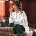 Pijamas de algodón peinado para mujeres, chaqueta de punto. Juegos de pijamas para el otoño y el invierno. 