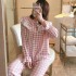 pijamas de manga larga chaqueta de mujer solapa cómodo camisón casual