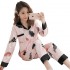 Pijamas de manga larga para mujer, seda de hielo, encantadora, dulce, grande y suelta, ropa de dormir para el hogar