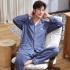 Invierno 100 pijamas casuales de algodón para hombres conjuntos creativos Ropa de dormir para hombres